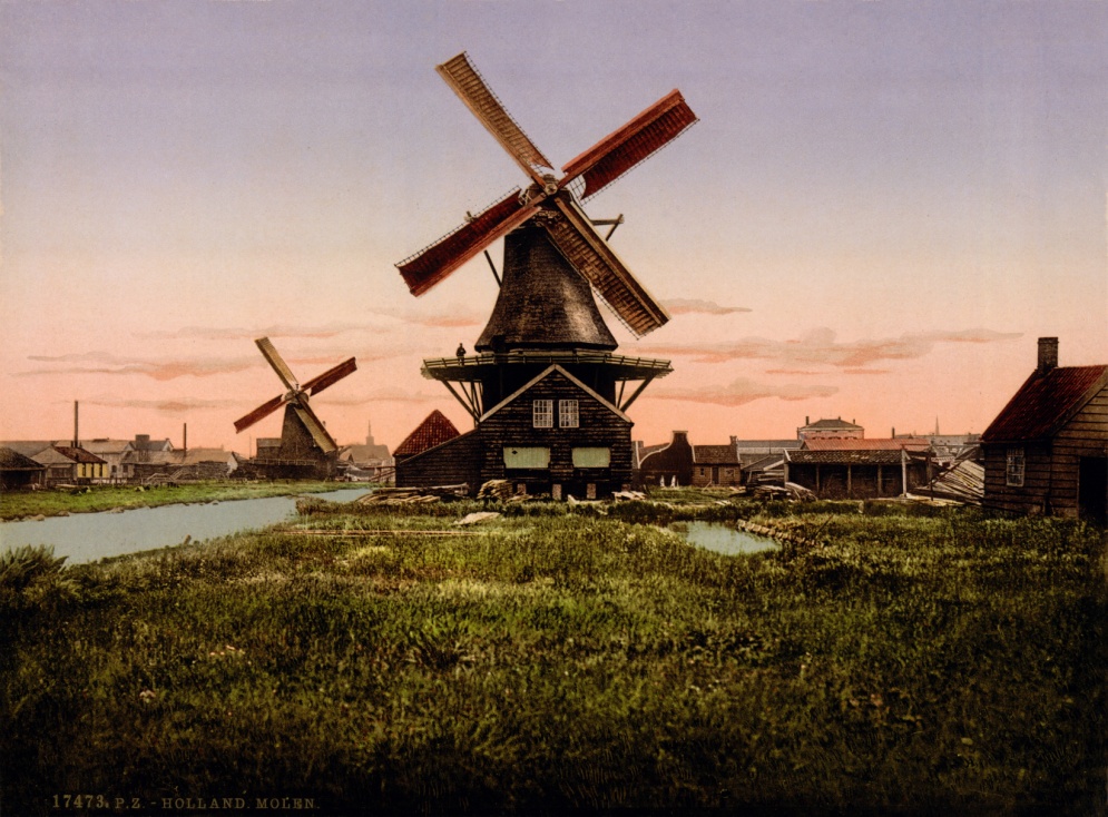 Description: Dutch_windmills,_Holland,_ca