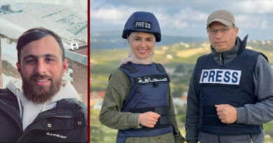 «الصحفيين» تدين تصفية جيش الاحتلال الصهيوني واغتياله المتعمد لثلاثة من الزملاء اللبنانيين: جريمة حرب مكتملة الأركان وشاهد على الوحشية «الصحفيين» تدين تصفية جيش الاحتلال الصهيوني واغتياله المتعمد لثلاثة من الزملاء اللبنانيين: جريمة حرب مكتملة الأركان وشاهد على الوحشية